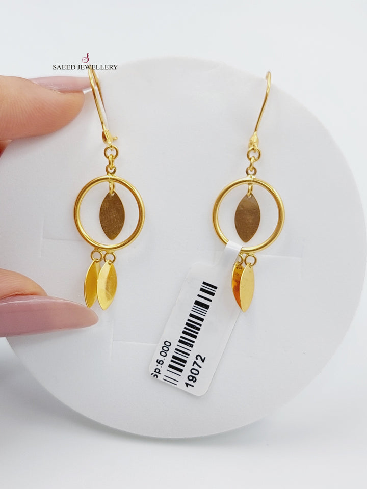 21K Gold Fancy Earrings by Saeed Jewelry - Image 1