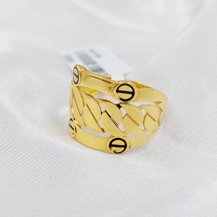 21K Gold Fancy Enamel Ring by Saeed Jewelry - Image 3