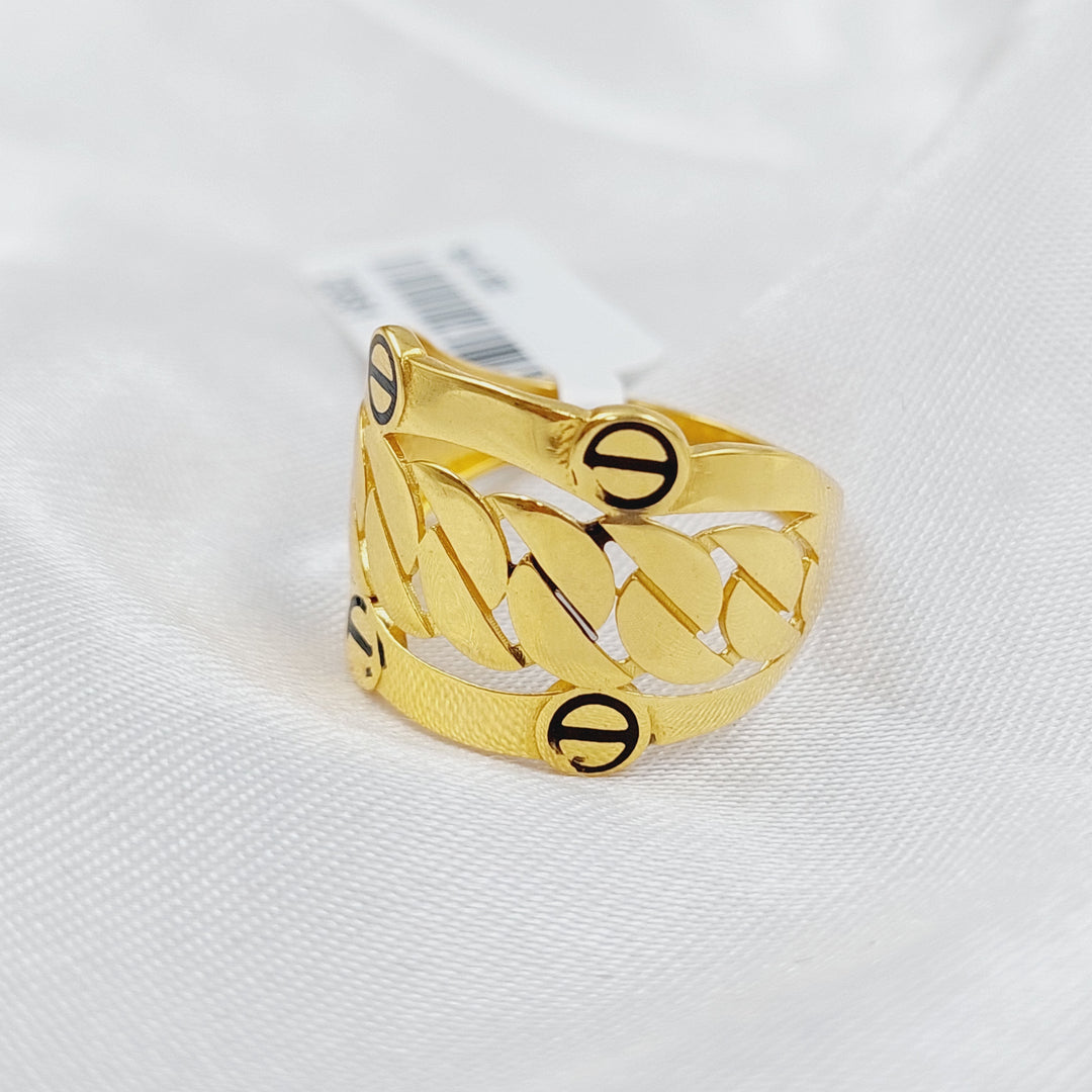 21K Gold Fancy Enamel Ring by Saeed Jewelry - Image 7