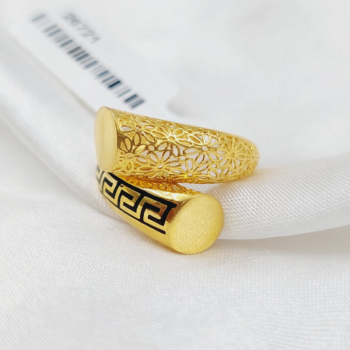 21K Gold Fancy Enamel Ring by Saeed Jewelry - Image 2