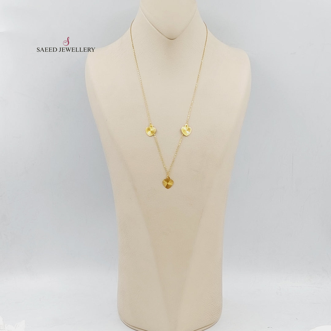 21K Gold Fancy Heart Necklace by Saeed Jewelry - Image 5