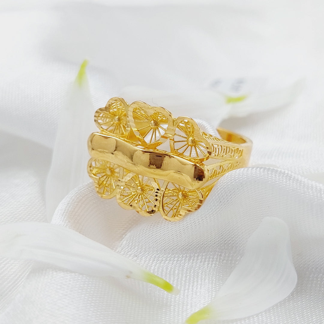 21K Gold Fancy Heart Ring by Saeed Jewelry - Image 5