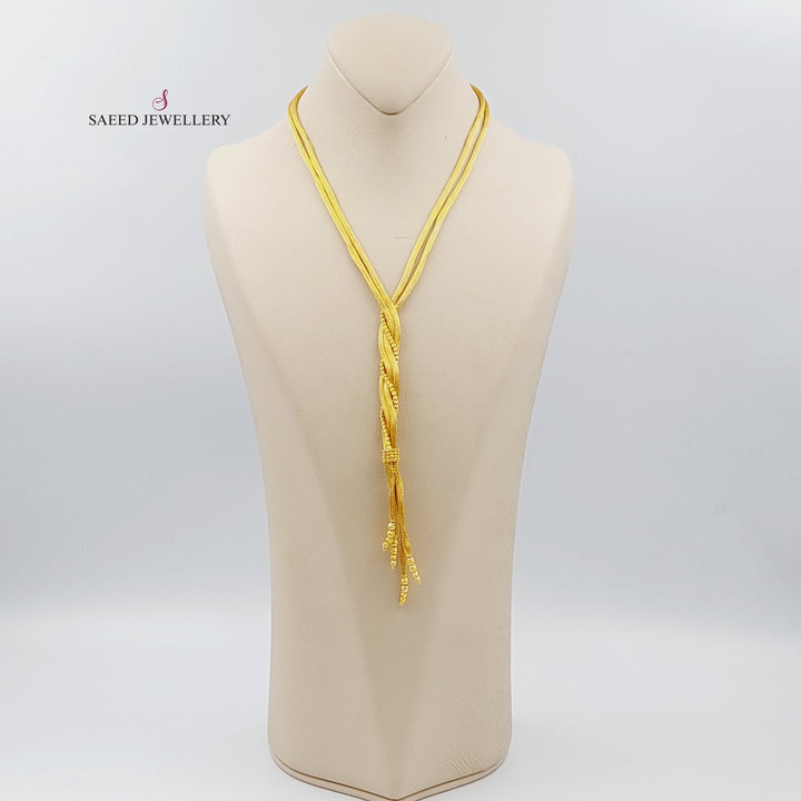 21K Gold Fancy Necklace by Saeed Jewelry - Image 3