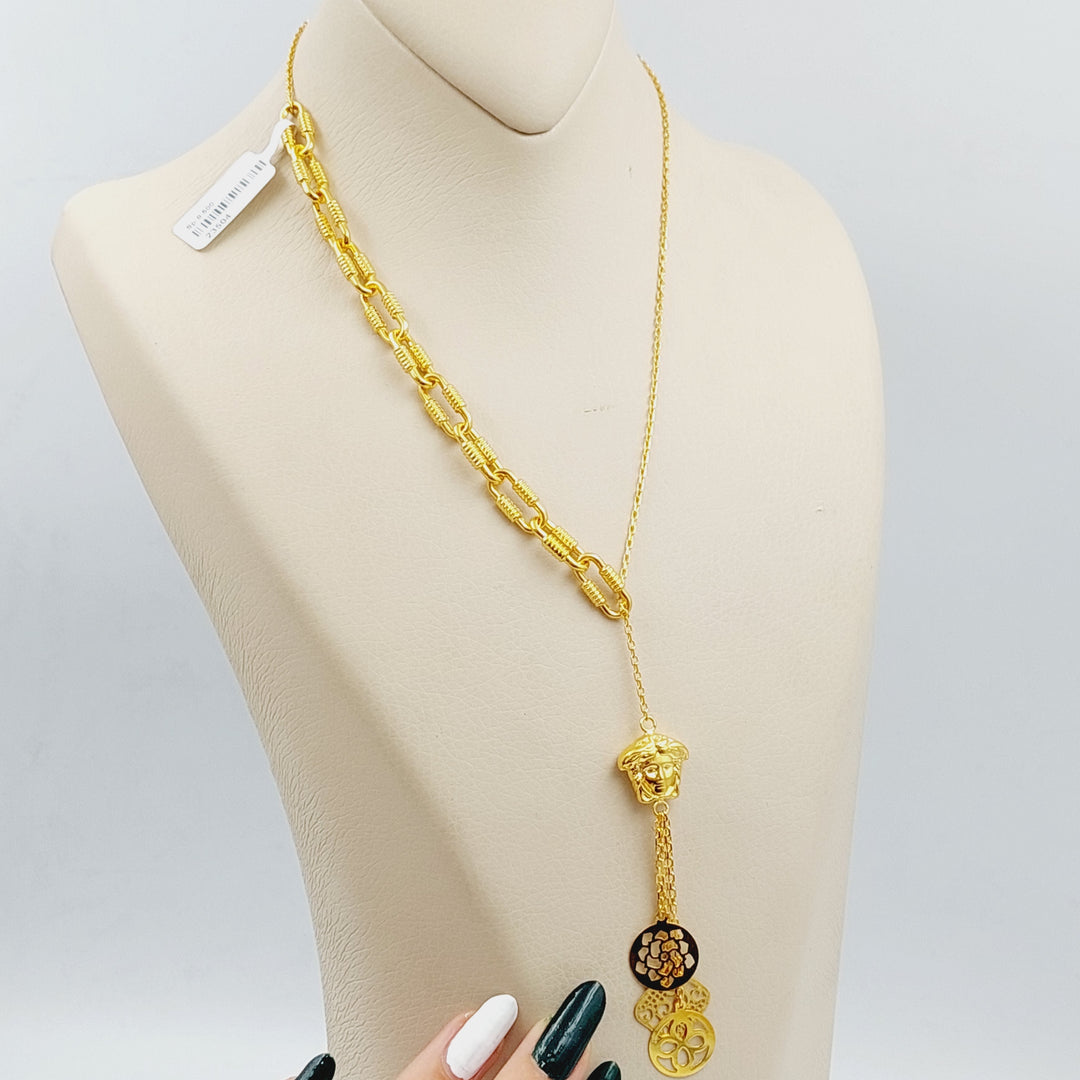 21K Gold Fancy Necklace by Saeed Jewelry - Image 4