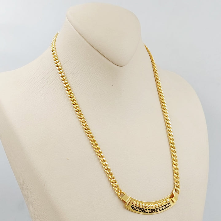 21K Gold Fancy Necklace by Saeed Jewelry - Image 3