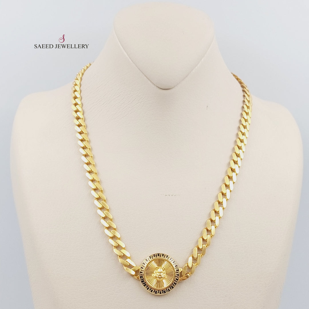 21K Gold Fancy Necklace by Saeed Jewelry - Image 4