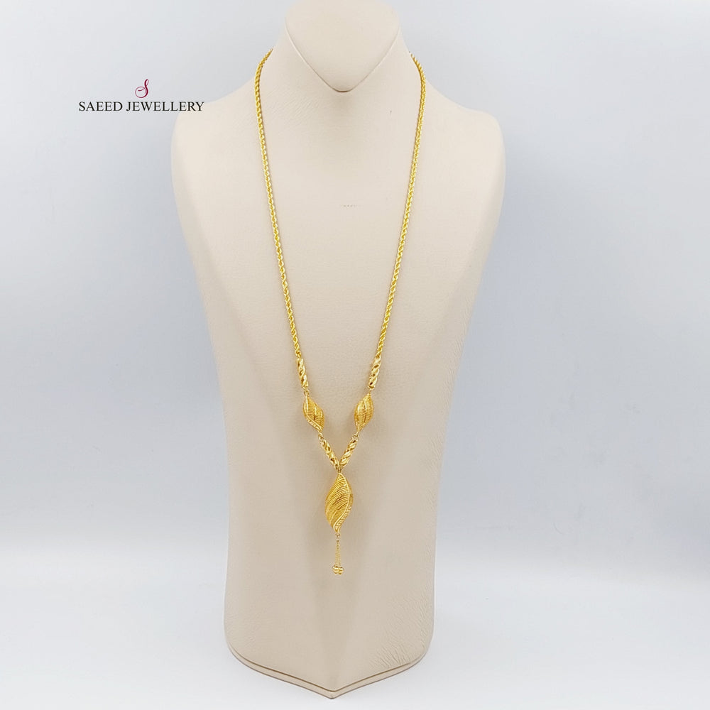 21K Gold Fancy Necklace by Saeed Jewelry - Image 2