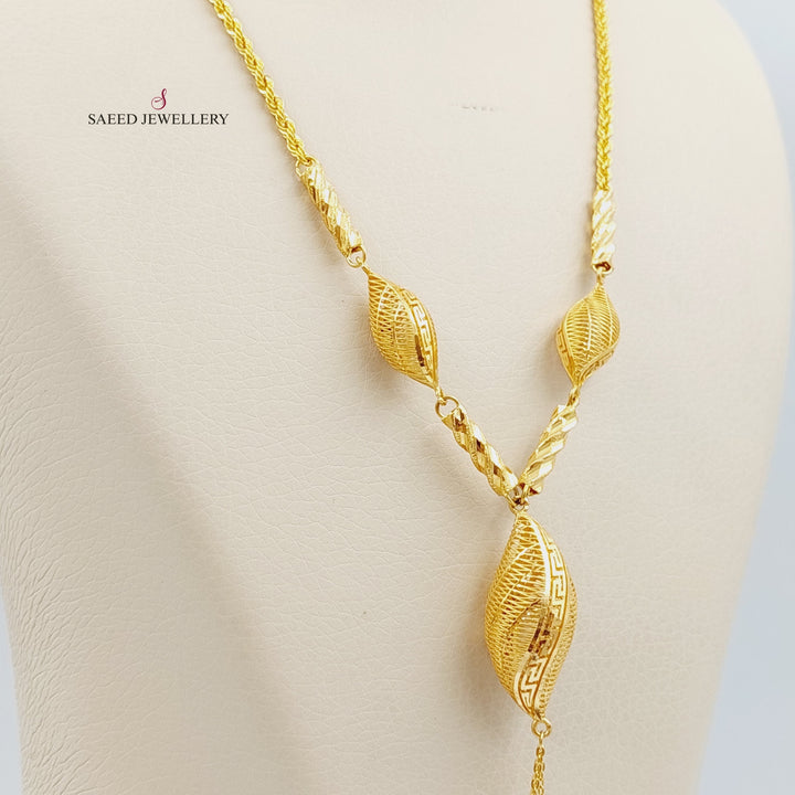 21K Gold Fancy Necklace by Saeed Jewelry - Image 4