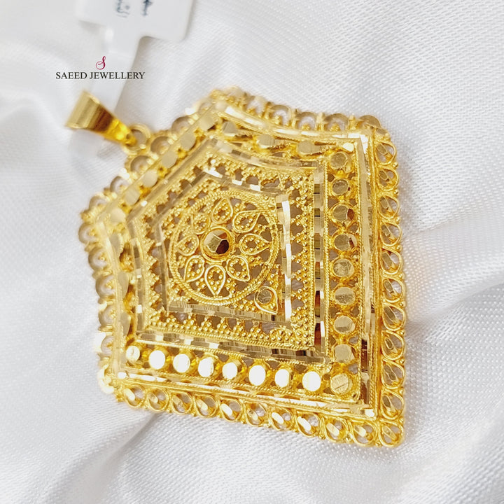 21K Gold Fancy Pendant by Saeed Jewelry - Image 3