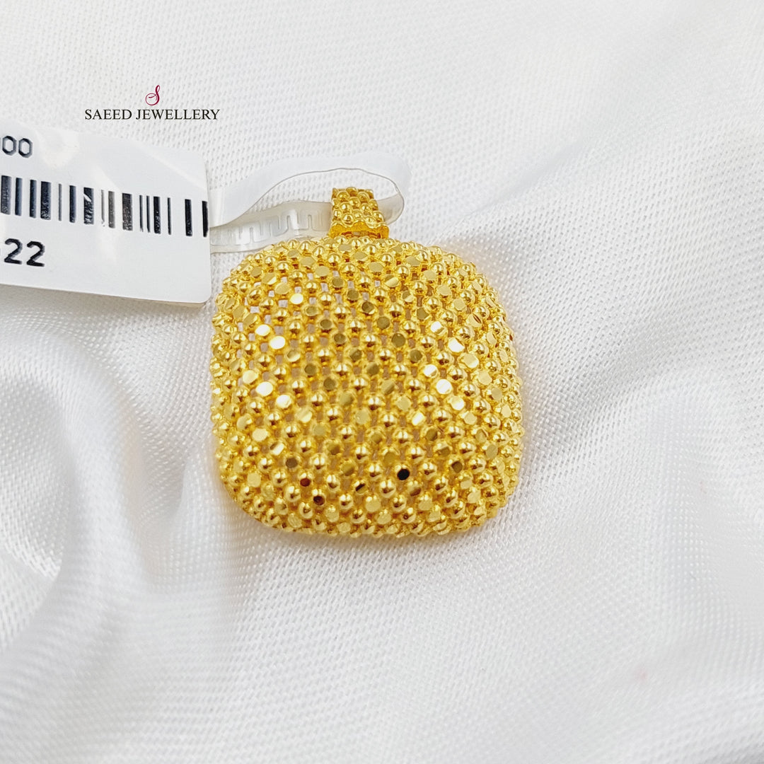 21K Gold Fancy Pendant by Saeed Jewelry - Image 2