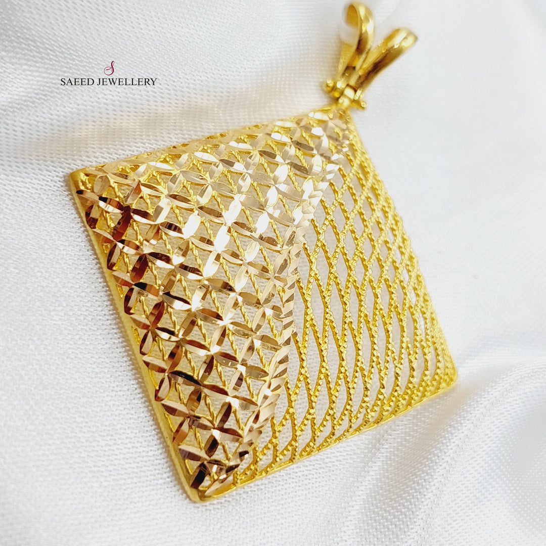 21K Gold Fancy Pendant by Saeed Jewelry - Image 2