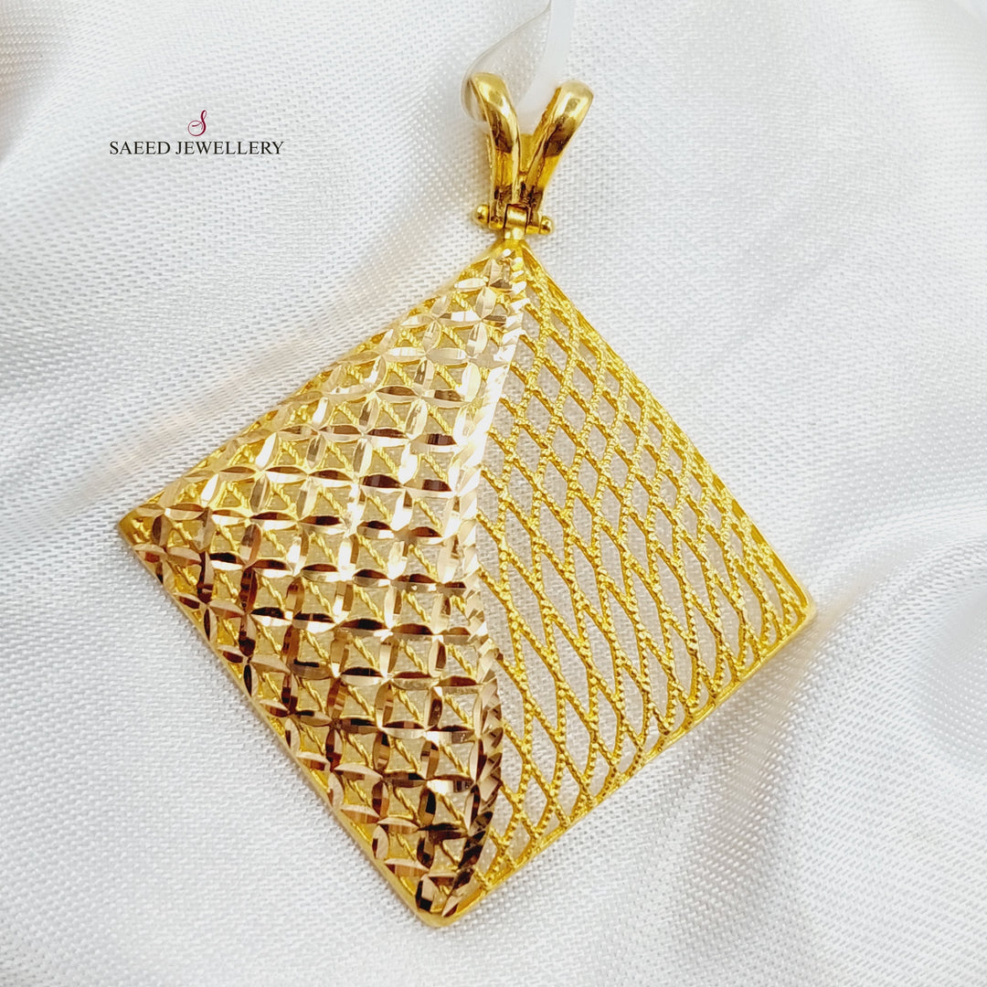 21K Gold Fancy Pendant by Saeed Jewelry - Image 1