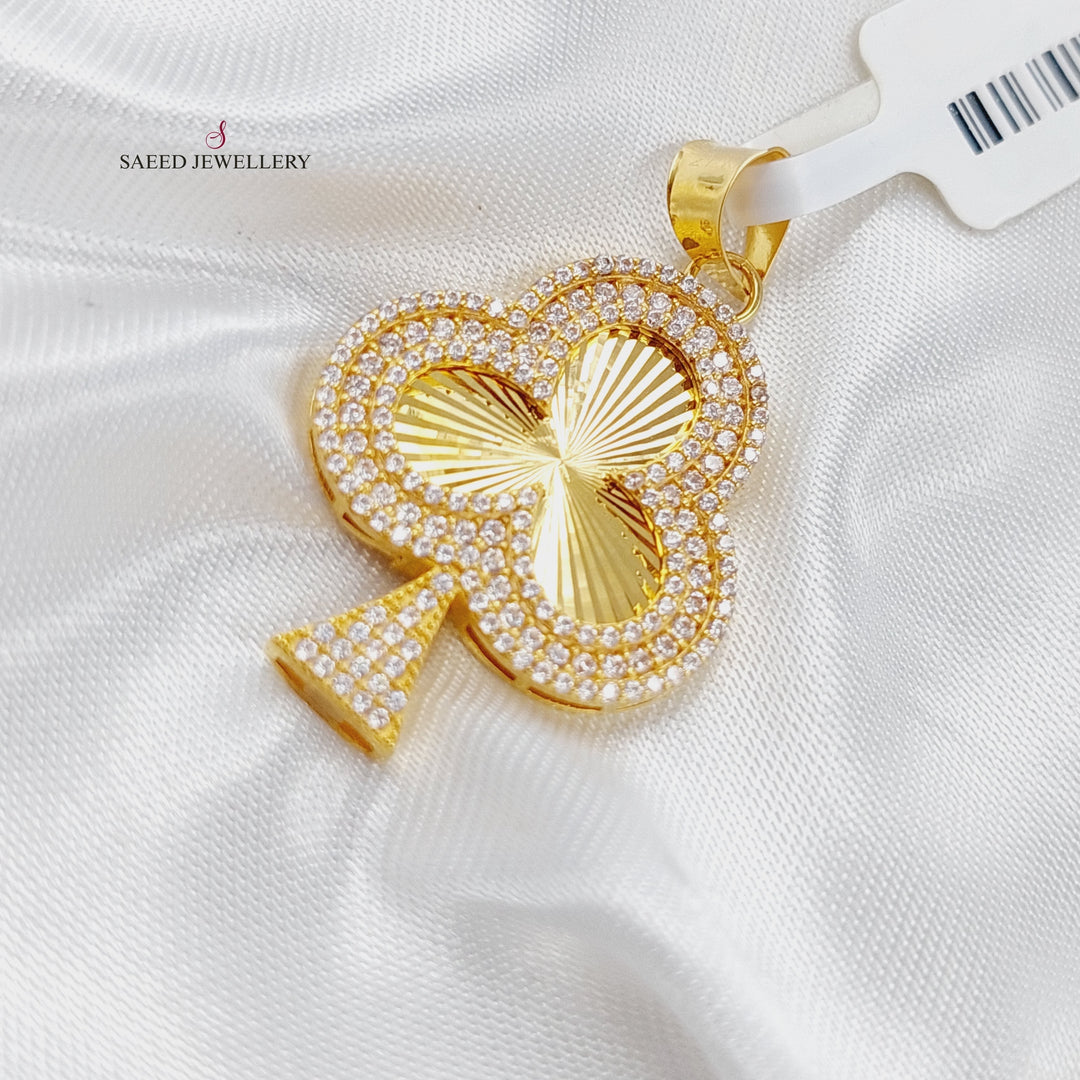 21K Gold Fancy Pendant by Saeed Jewelry - Image 3