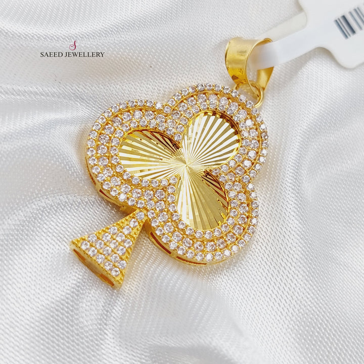 21K Gold Fancy Pendant by Saeed Jewelry - Image 4