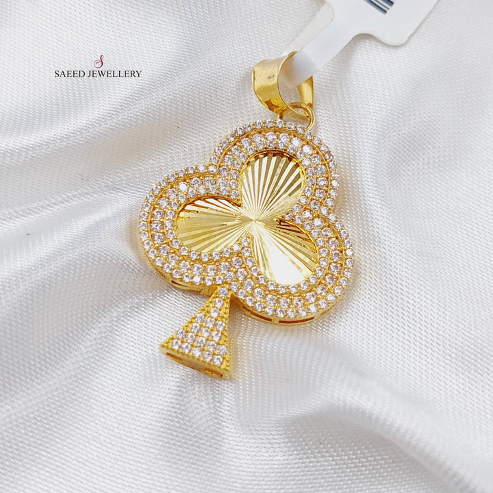 21K Gold Fancy Pendant by Saeed Jewelry - Image 1