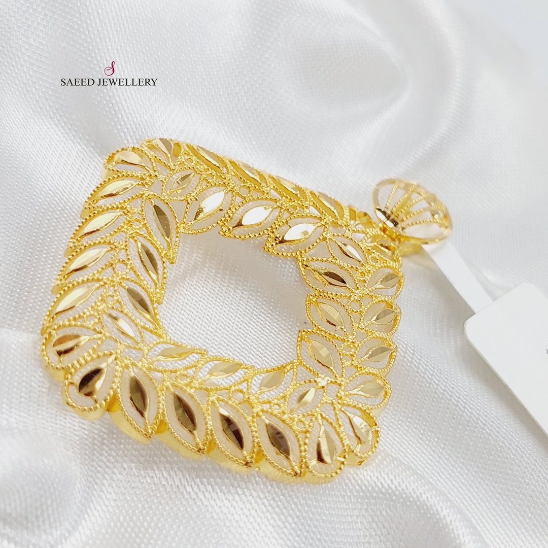 21K Gold Fancy Pendant by Saeed Jewelry - Image 3