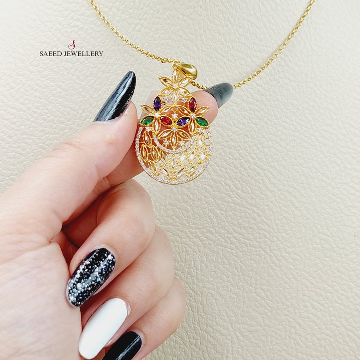 21K Gold Fancy Pendant by Saeed Jewelry - Image 2