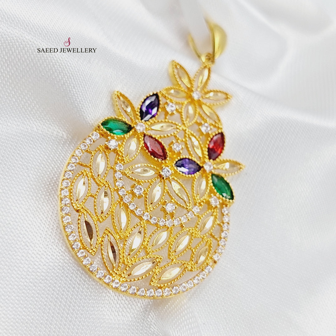 21K Gold Fancy Pendant by Saeed Jewelry - Image 3