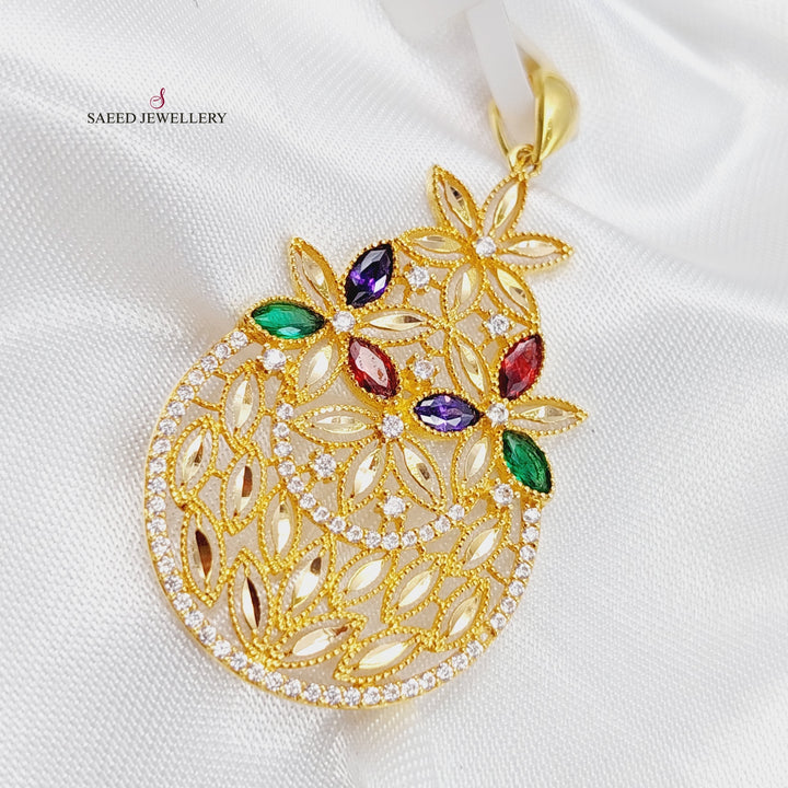 21K Gold Fancy Pendant by Saeed Jewelry - Image 1