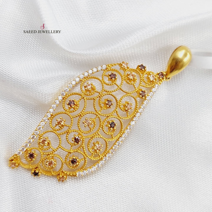 21K Gold Fancy Pendant by Saeed Jewelry - Image 3