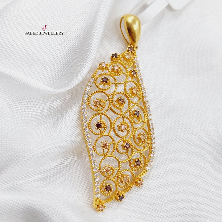 21K Gold Fancy Pendant by Saeed Jewelry - Image 1