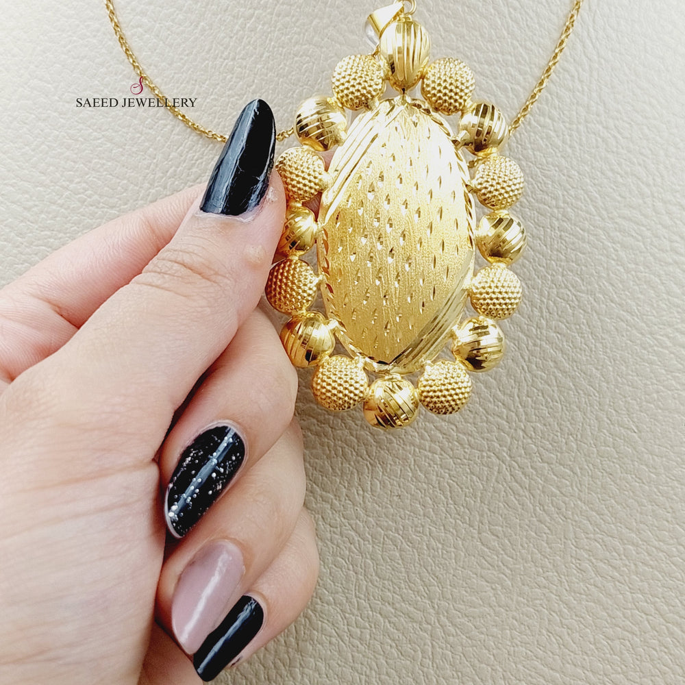 21K Gold Fancy Pendant by Saeed Jewelry - Image 2