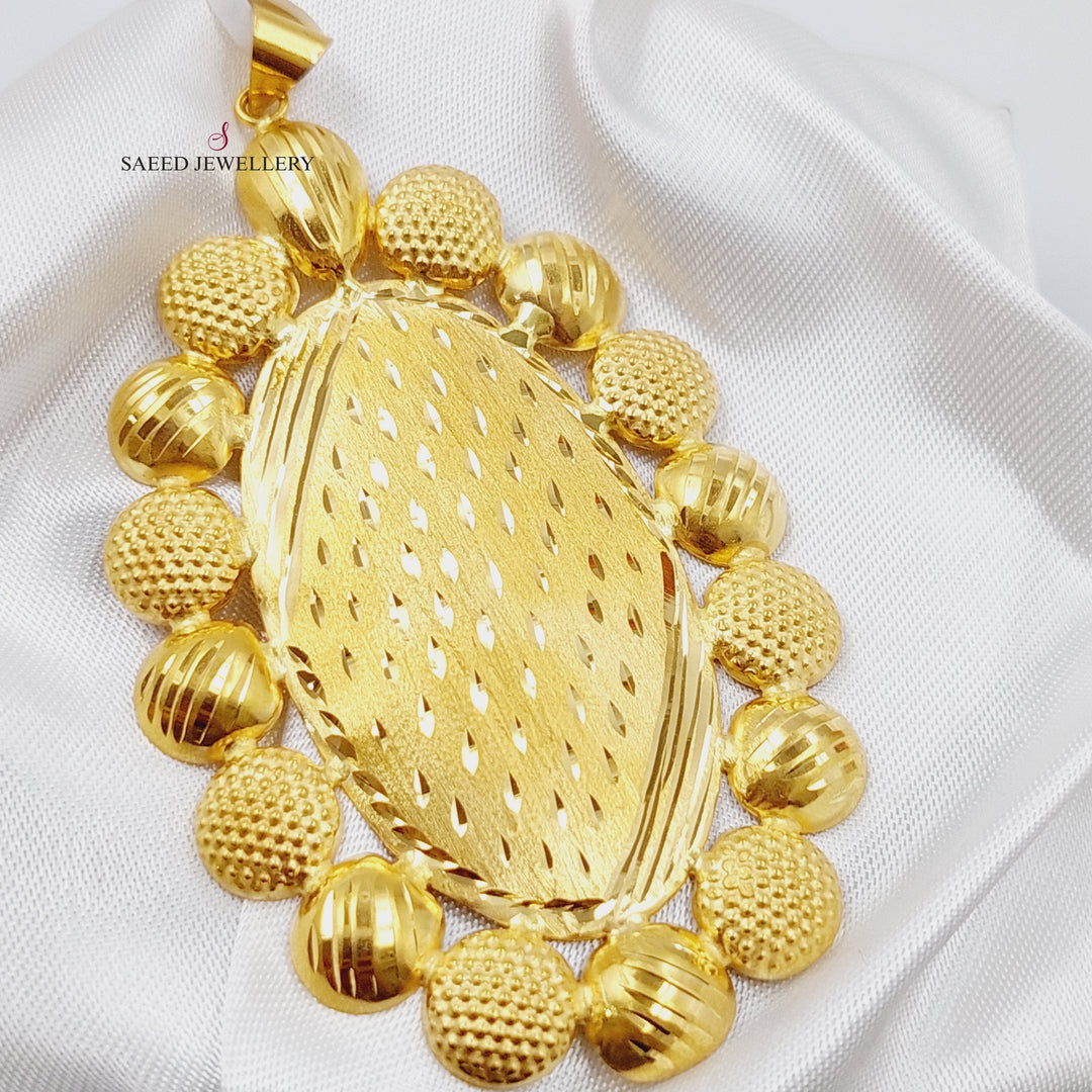 21K Gold Fancy Pendant by Saeed Jewelry - Image 3