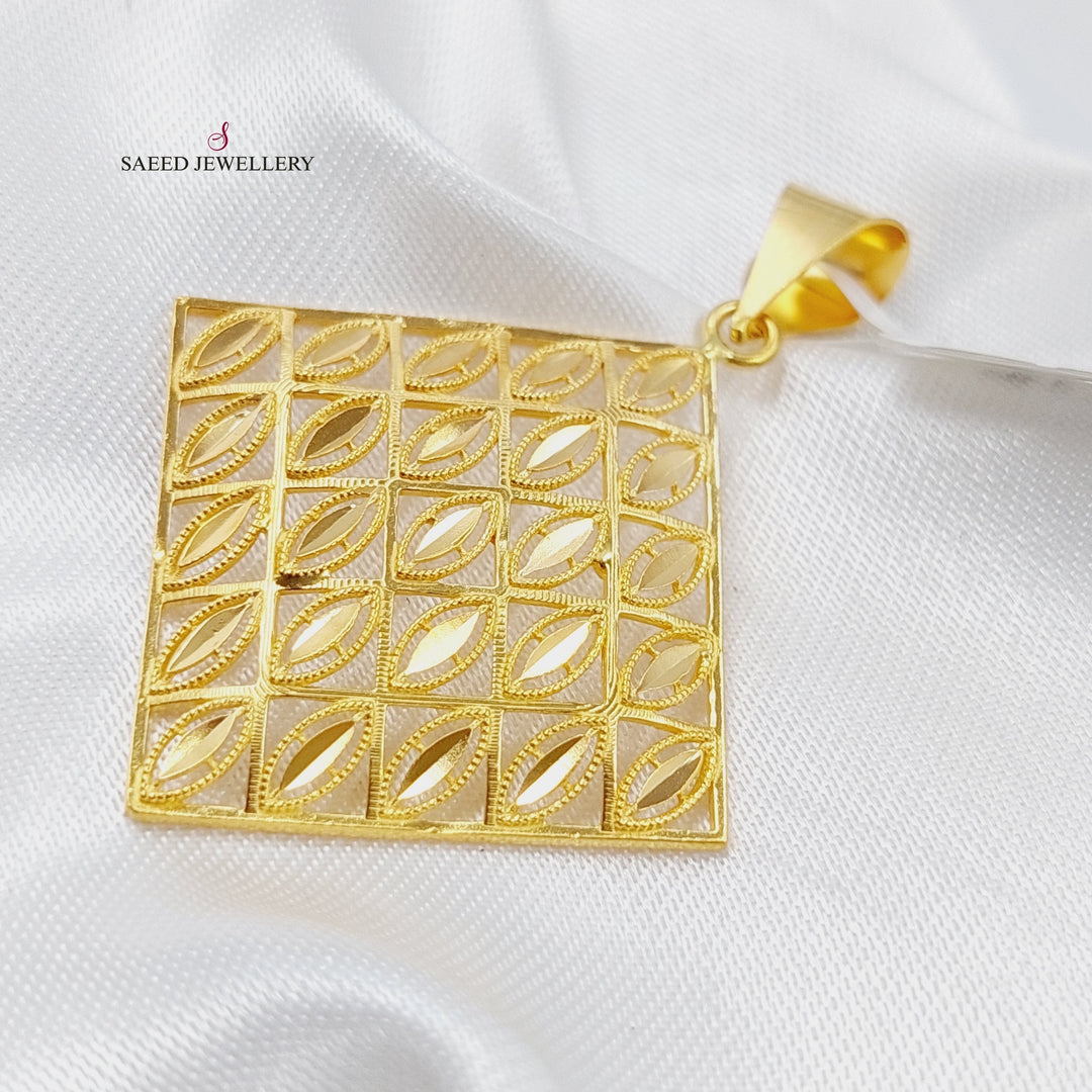 21K Gold Fancy Pendant by Saeed Jewelry - Image 3