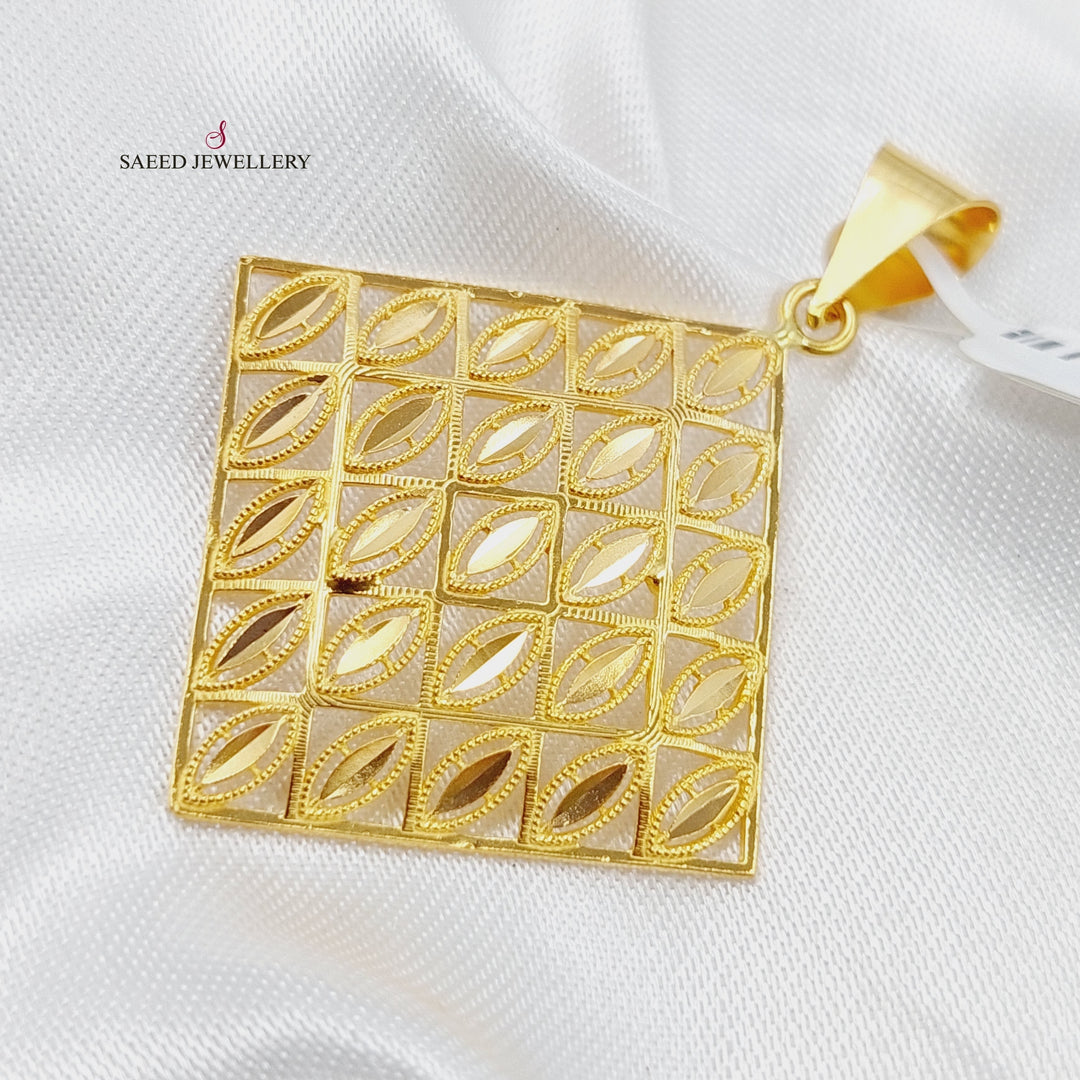 21K Gold Fancy Pendant by Saeed Jewelry - Image 1