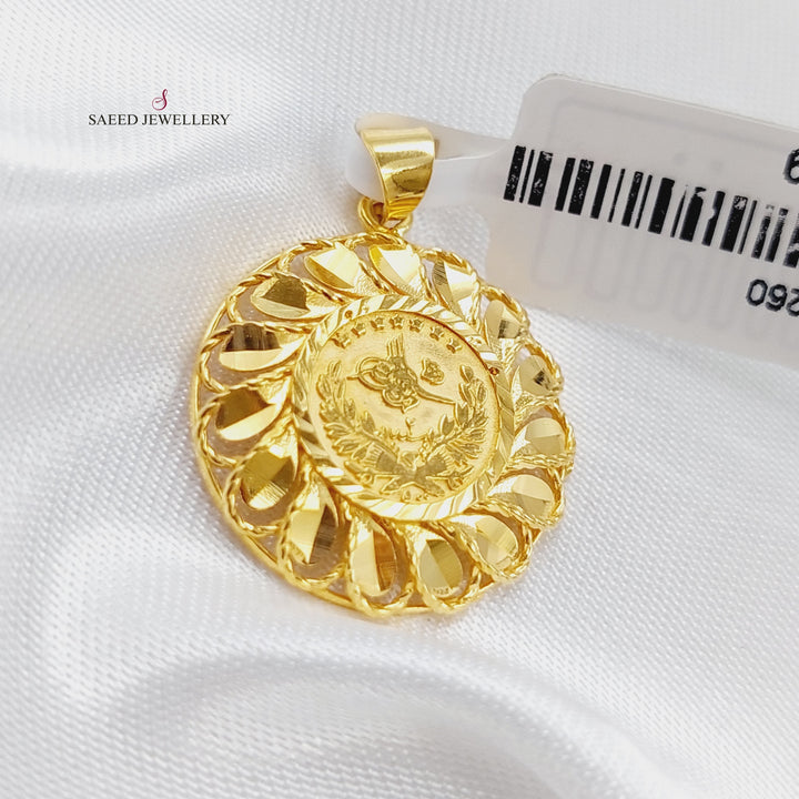 21K Gold Fancy Pendant by Saeed Jewelry - Image 3