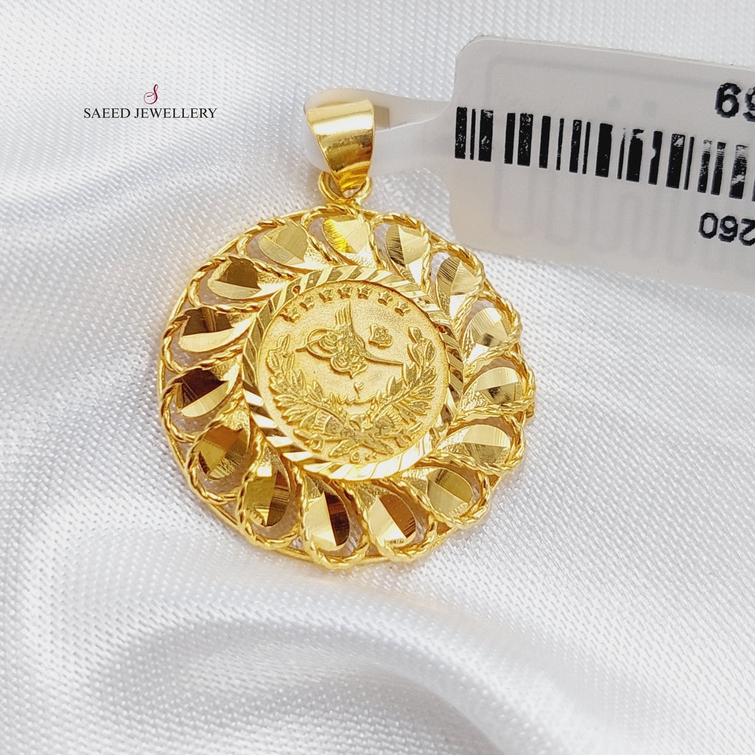 21K Gold Fancy Pendant by Saeed Jewelry - Image 1