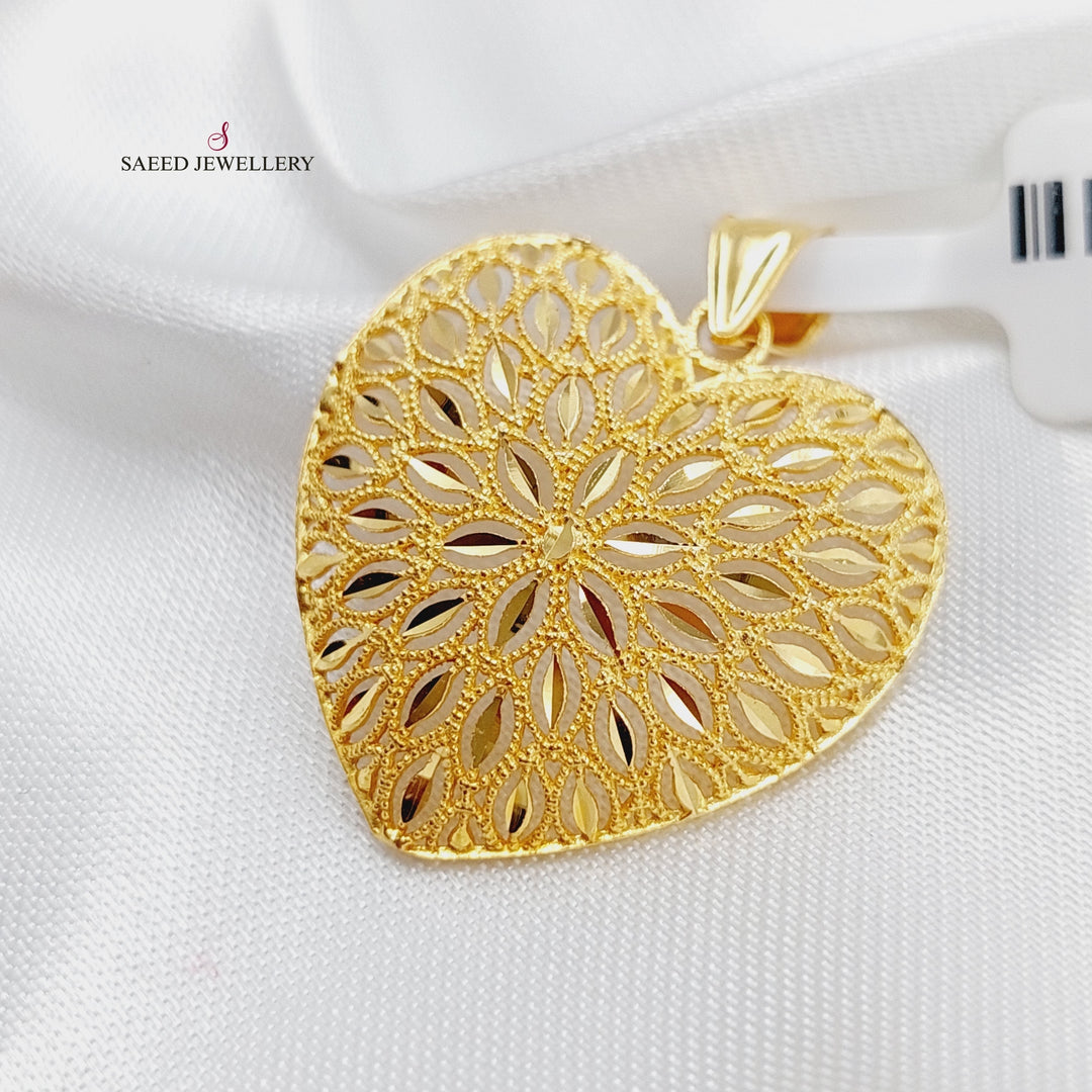 21K Gold Fancy Pendant by Saeed Jewelry - Image 3