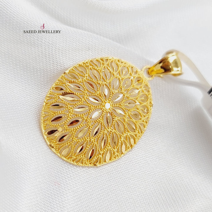 21K Gold Fancy Pendant by Saeed Jewelry - Image 4