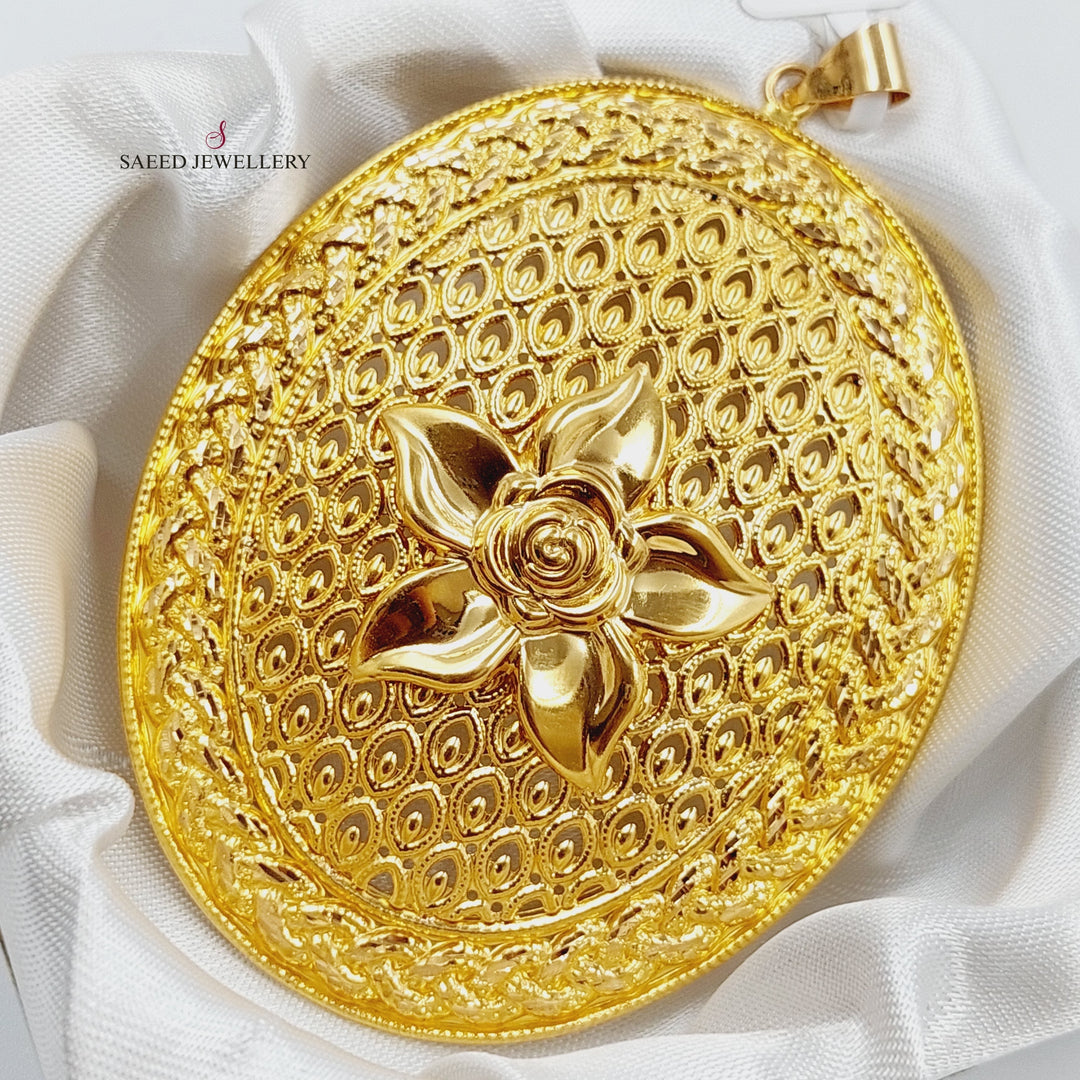 21K Gold Fancy Pendant by Saeed Jewelry - Image 3