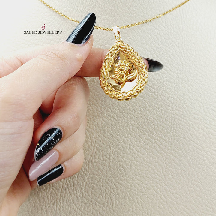 21K Gold Fancy Pendant by Saeed Jewelry - Image 2