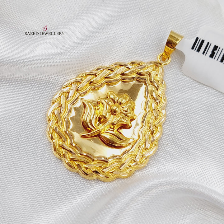 21K Gold Fancy Pendant by Saeed Jewelry - Image 3