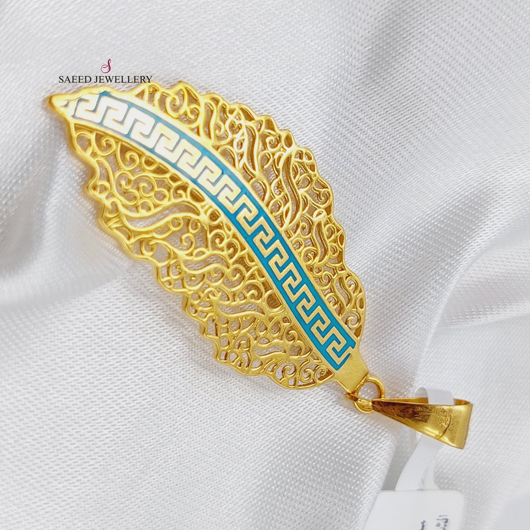 21K Gold Fancy Pendant by Saeed Jewelry - Image 4