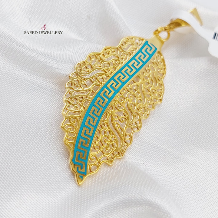 21K Gold Fancy Pendant by Saeed Jewelry - Image 1