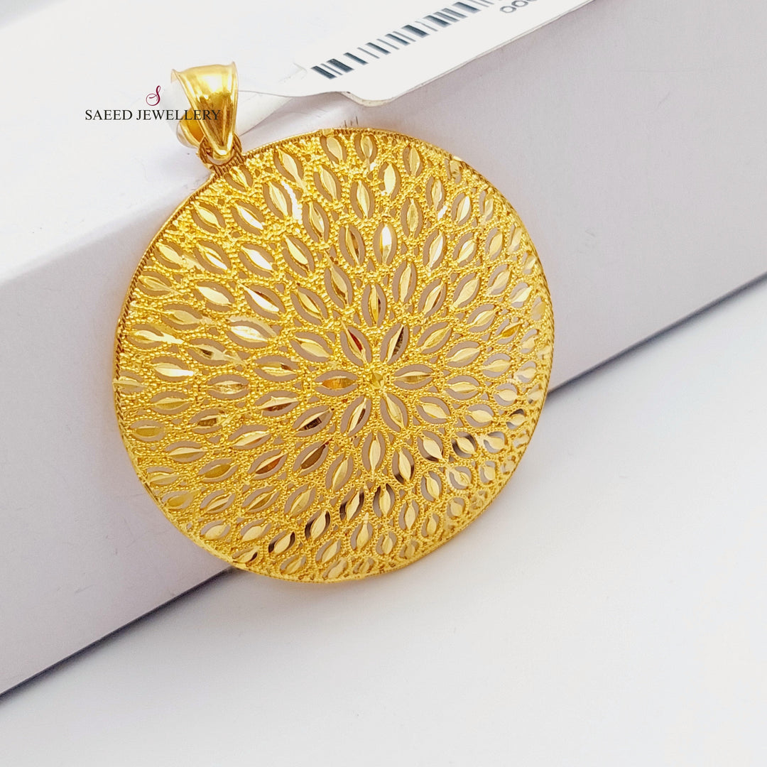 21K Gold Fancy Pendant by Saeed Jewelry - Image 2