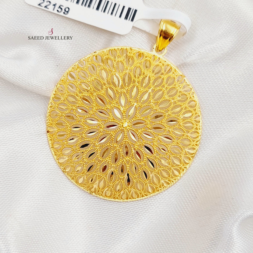 21K Gold Fancy Pendant by Saeed Jewelry - Image 1