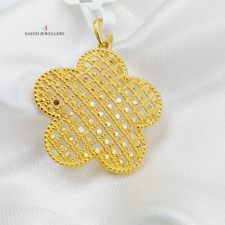 21K Gold Fancy Pendant by Saeed Jewelry - Image 3