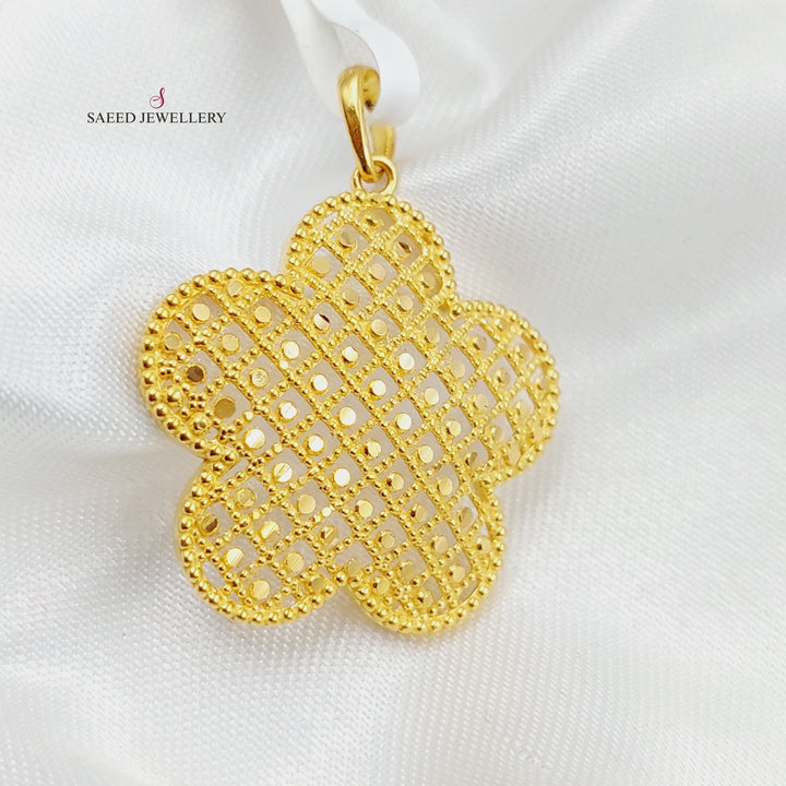 21K Gold Fancy Pendant by Saeed Jewelry - Image 4