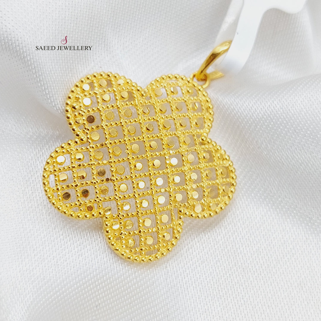 21K Gold Fancy Pendant by Saeed Jewelry - Image 1