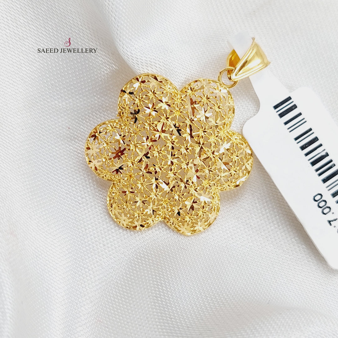 21K Gold Fancy Pendant by Saeed Jewelry - Image 2