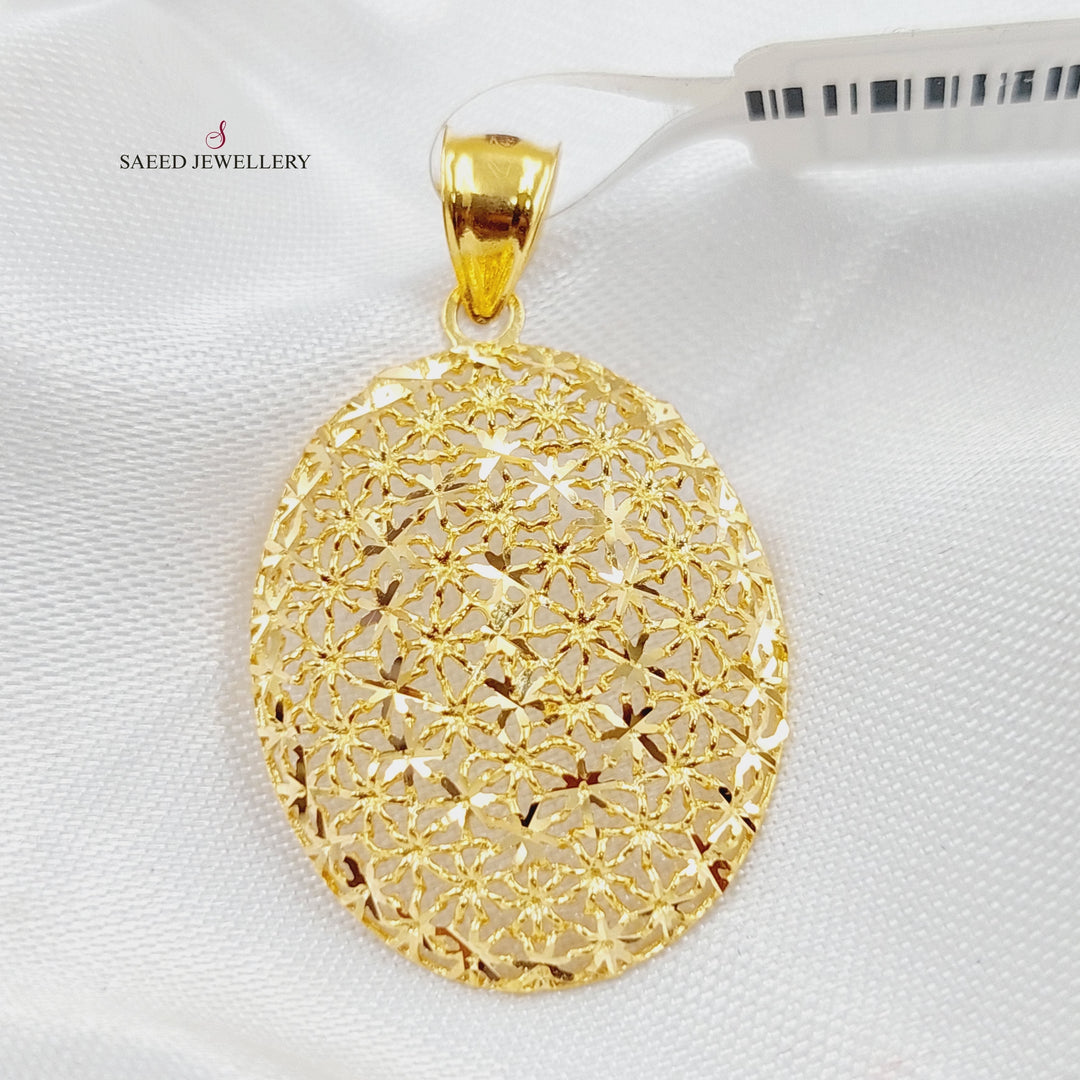 21K Gold Fancy Pendant by Saeed Jewelry - Image 3