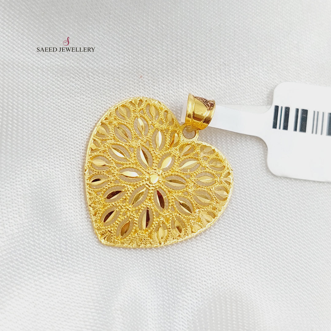 21K Gold Fancy Pendant by Saeed Jewelry - Image 1