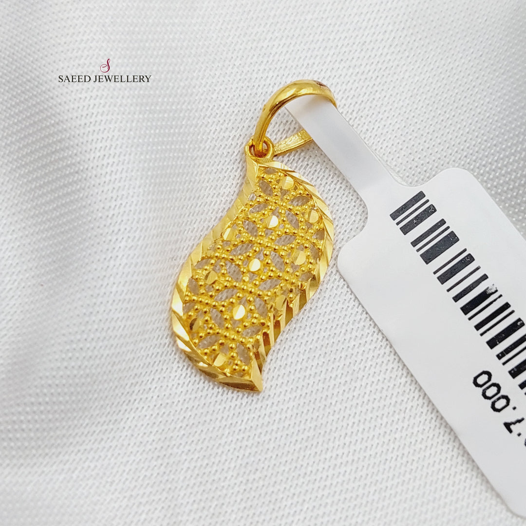 21K Gold Fancy Pendant by Saeed Jewelry - Image 4