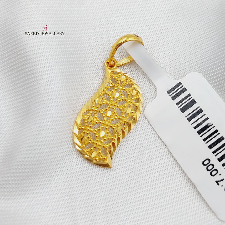 21K Gold Fancy Pendant by Saeed Jewelry - Image 4