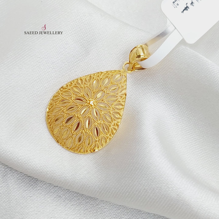 21K Gold Fancy Pendant by Saeed Jewelry - Image 4