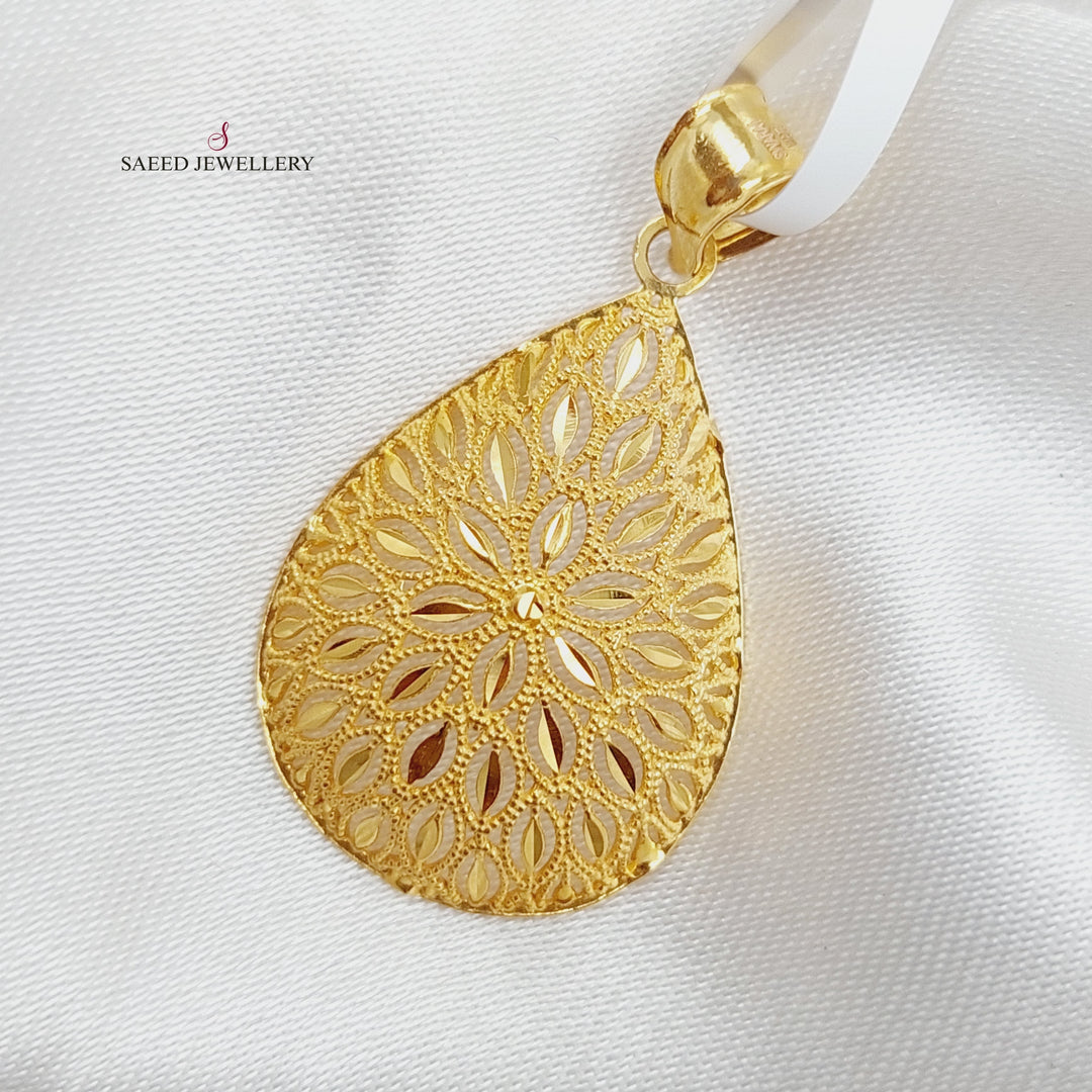 21K Gold Fancy Pendant by Saeed Jewelry - Image 1